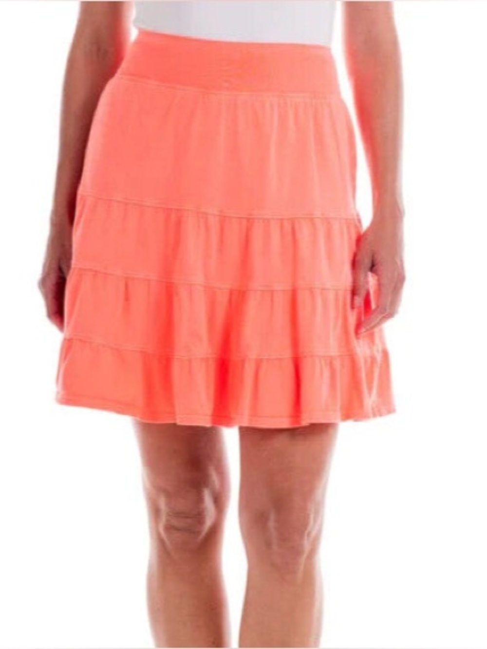 fresh produce Coral Tiered Mini Skirt